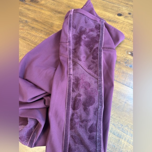 Lululemon Wunder Under Crop High-Rise *Flocked Dark Adobe Scatter Floral - Picture 10 of 10